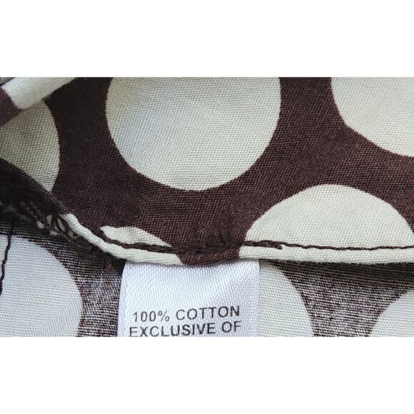 Cato Brown White Polka Dot A Line Above The Knee Skirt 8 Lightweight Soft - Picture 4 of 4